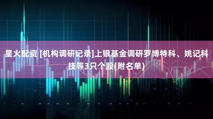 星火配资 [机构调研记录]上银基金调研罗博特科、姚记科技等3只个股(附名单)